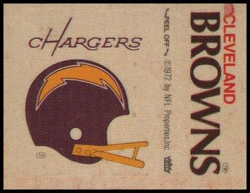 San Diego Chargers Helmet Cleveland Browns Name